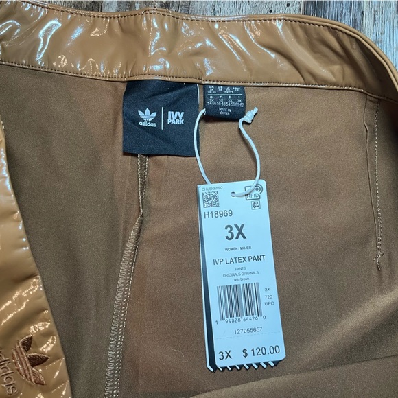 Adidas Ivy Park Latex Pant in Wild Brown Women’s Size 3X-Large NWT - Picture 5 of 7